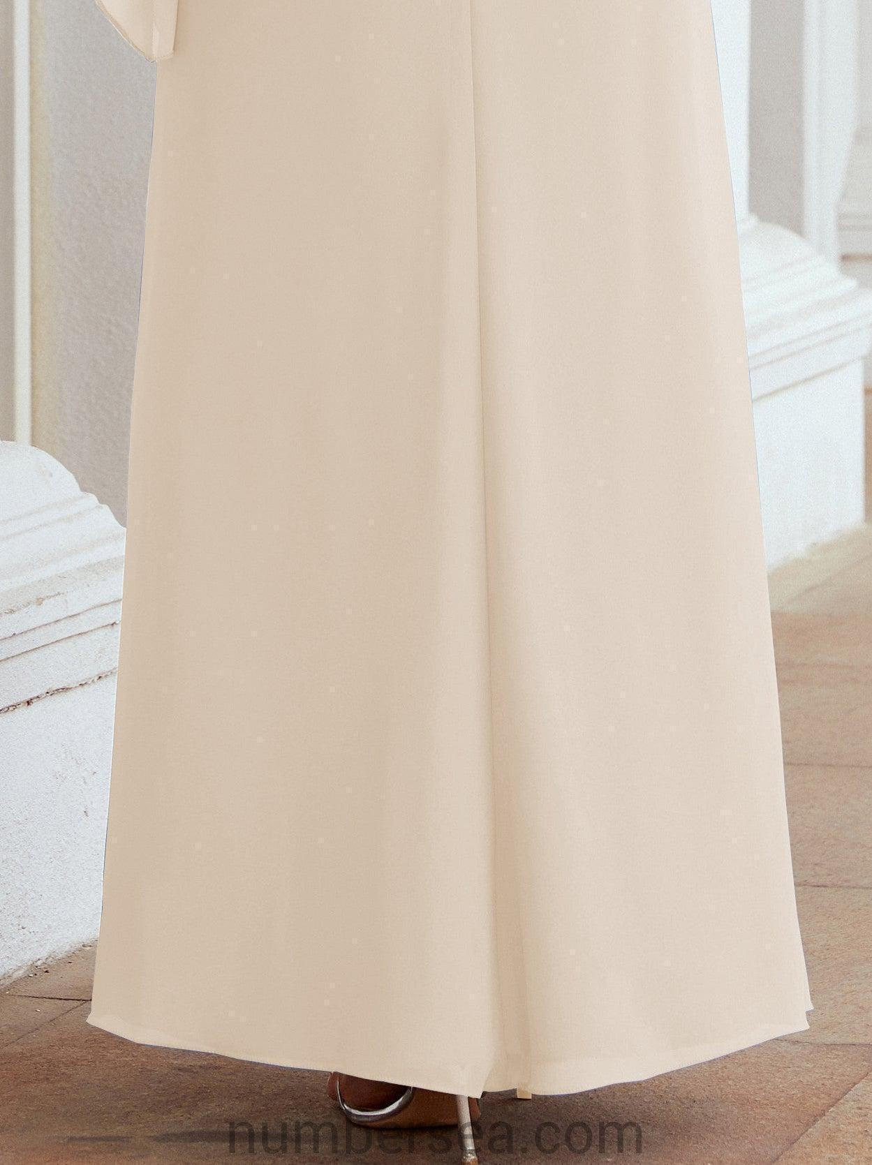 Numbersea Formal Party Gown Dress Long Chiffon Mother Of The Bride Dresses With Ruffle Cape 28026