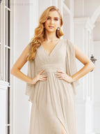 Numbersea Bridesmaid Dresses with Split for Wedding Party Flutter Sleeves 28045-numbersea