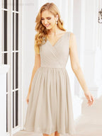 Numbersea Homecoming Dresses Knee Length Skirt V Back 28062