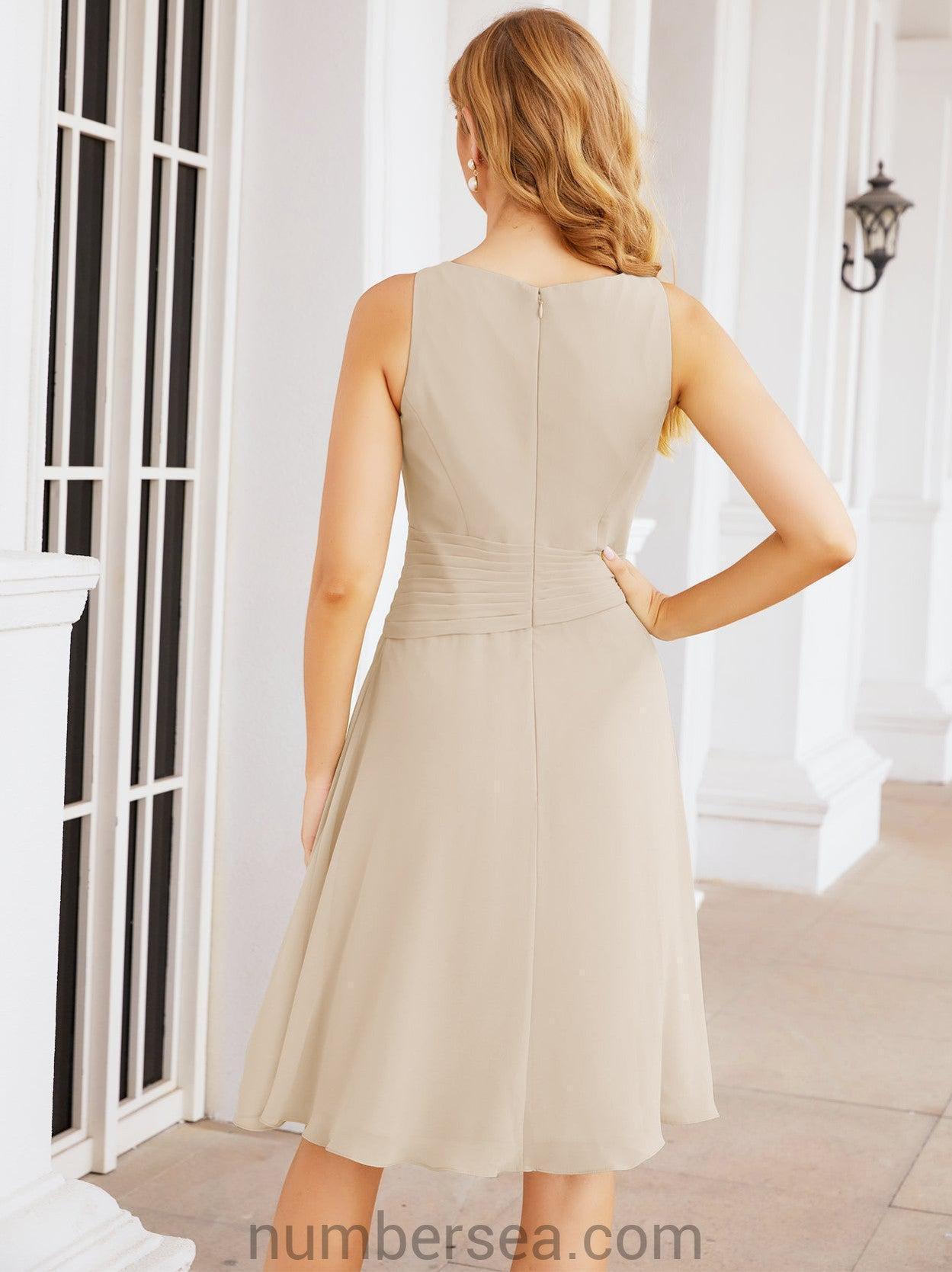 Numbersea Chiffon Mother Of The Bride Dresses Prom Dress For Wedding Guest Casual Pleated 28065