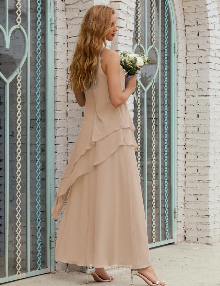 Chiffon Long Plus Size Mother Of Bride Dresses Formal Bridesmaid Prom Gown 28019