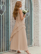 Chiffon Long Plus Size Mother Of Bride Dresses Formal Bridesmaid Prom Gown 28019