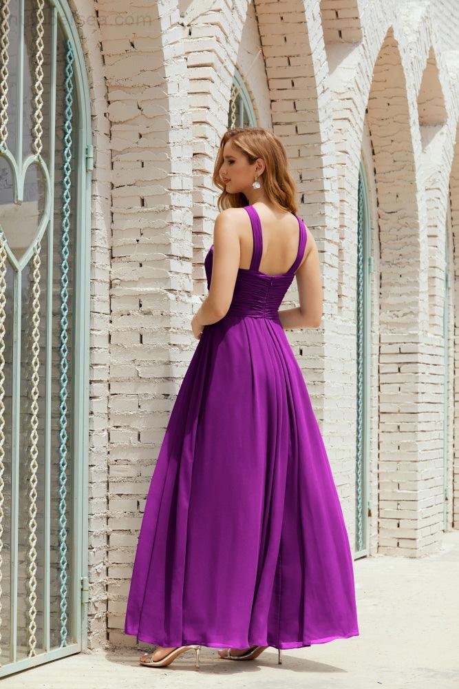 Halter Bridesmaid Dresses Formal Cocktail Prom Gown 28015-numbersea
