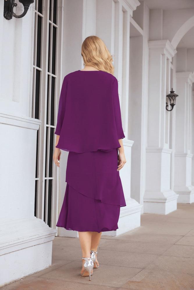 Two-Piece A-Line Mother Of The Bride Dress Formal Party Gown 28072