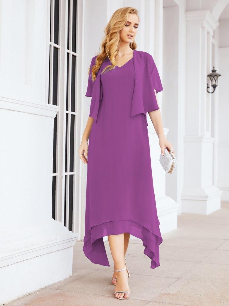 Numbersea Two-Piece A-line Mother of The Bride Dress Formal Party Gown Dress 28073 - numbersea