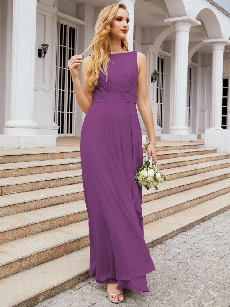 Numbersea Bridesmaid Dresses for Wedding Ruffles Long Formal Prom Gowns 28039-numbersea