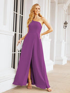 Numbersea Women's One Shoulder Formal Prom Gowns for Mother of The Bride Side Slit Bridesmaid Dresses 28052-numbersea