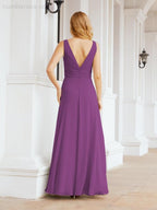 Numbersea Bridesmaid Dresses for Wedding Ruffles Long Formal Prom Gowns 28039-numbersea