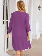 Numbersea Chiffon Mother Of The Bride Dresses Prom Dress For Wedding Guest Casual Pleated 28065