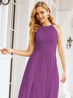 Keyhole Bridesmaid Dresses Sleeveless Formal Evening Party Prom Gowns 28043-numbersea