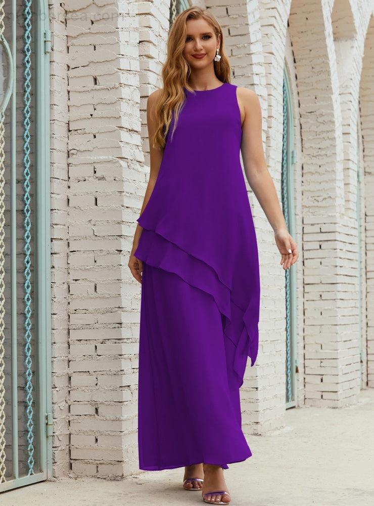 Chiffon Long Plus Size Mother Of Bride Dresses Formal Bridesmaid Prom Gown 28019