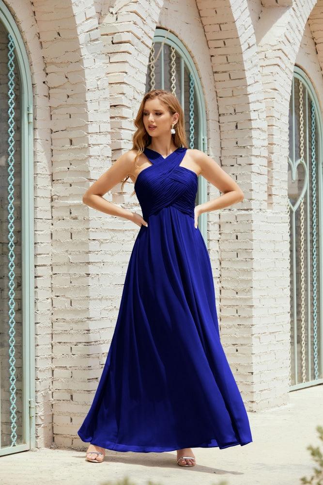 Halter Bridesmaid Dresses Formal Cocktail Prom Gown 28015-numbersea