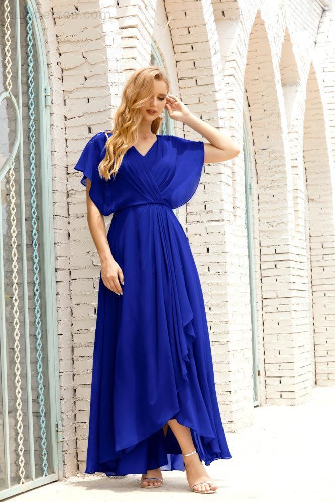 Numbersea Mother Of The Bride Dresses Plus Size V-Neck Floor Length Formal Prom Dress For Wedding
