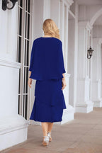 Two-Piece A-Line Mother Of The Bride Dress Formal Party Gown 28072