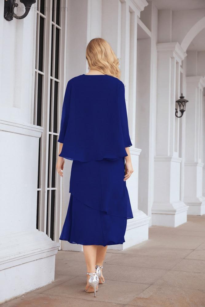 Two-Piece A-Line Mother Of The Bride Dress Formal Party Gown 28072