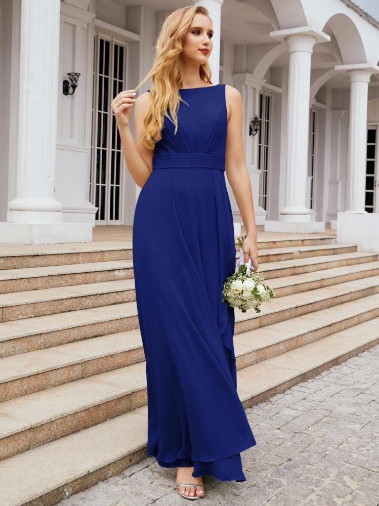 Numbersea Bridesmaid Dresses for Wedding Ruffles Long Formal Prom Gowns 28039-numbersea