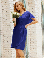 Homecoming Dresses Knee Length Sleeveless Prom Gowns 28021 Royal Blue