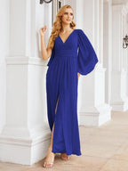 Numbersea Bridesmaid Dresses with Split for Wedding Party Flutter Sleeves 28045-numbersea