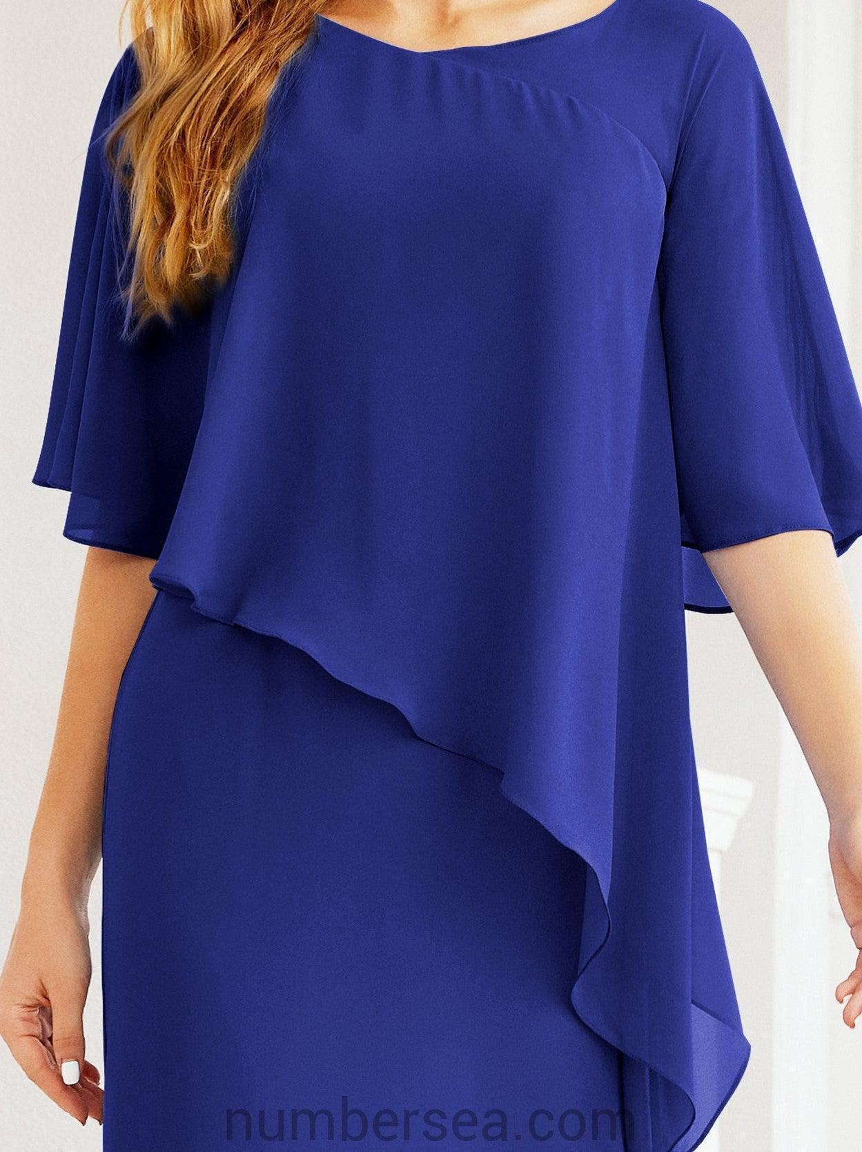 Numbersea Formal Party Gown Dress Long Chiffon Mother Of The Bride Dresses With Ruffle Cape 28026