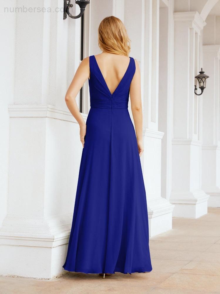 Numbersea Bridesmaid Dresses for Wedding Ruffles Long Formal Prom Gowns 28039-numbersea