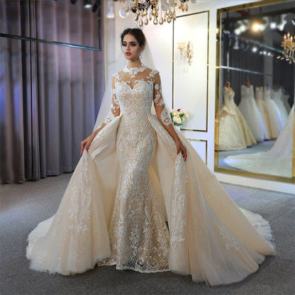 Numbersea Elegance Redefined Two Piece Mermaid Wedding Dress BD16-numbersea