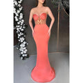 Sweetheart Strapless Empire Beaded Trumpet Party Prom Evening Dress