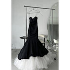 Trompeten-/Meerjungfrauen-Kleid, schulterfrei, elegant, für Abend, Party, Ball