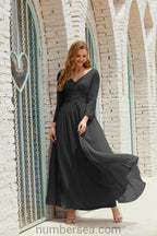 Numbersea Bridesmaid Dress Chiffon Formal Party Dress Evening Dress 28016-numbersea