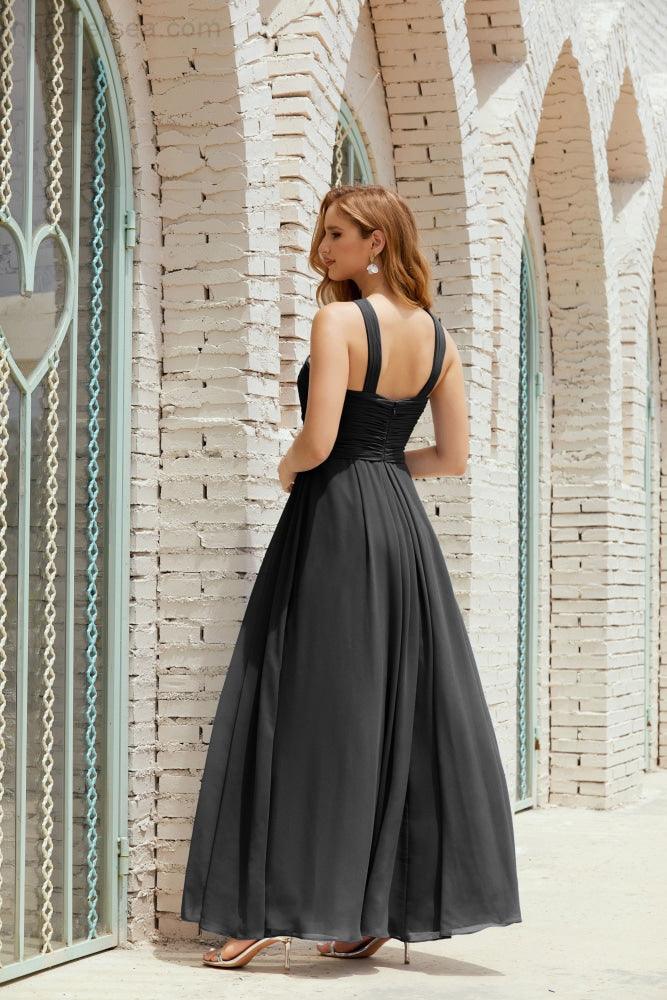 Halter Bridesmaid Dresses Formal Cocktail Prom Gown 28015-numbersea