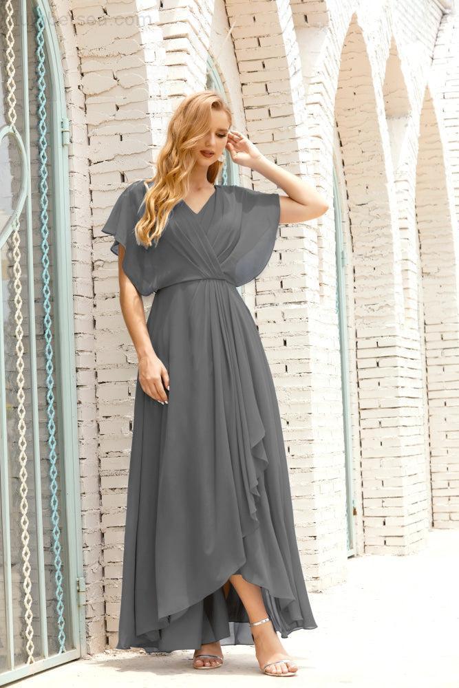 Numbersea Mother Of The Bride Dresses Plus Size V-Neck Floor Length Formal Prom Dress For Wedding