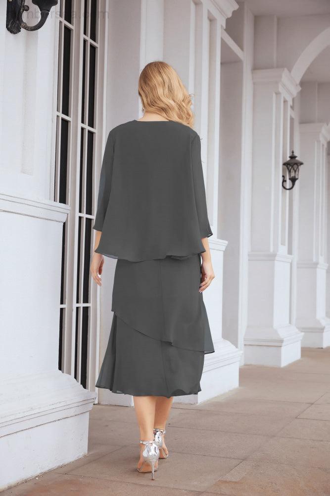 Two-Piece A-Line Mother Of The Bride Dress Formal Party Gown 28072