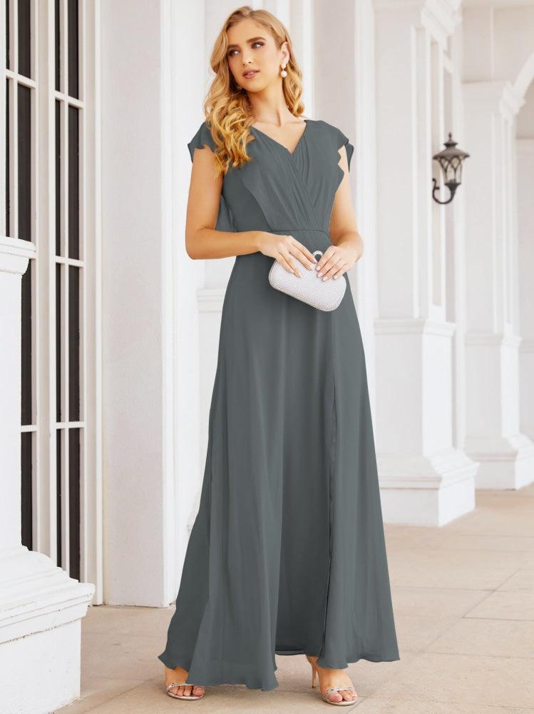 Numbersea Bridesmaid Dresses Cape Formal Prom Dress Open Back Gowns for Mother of The Bride 28058-numbersea