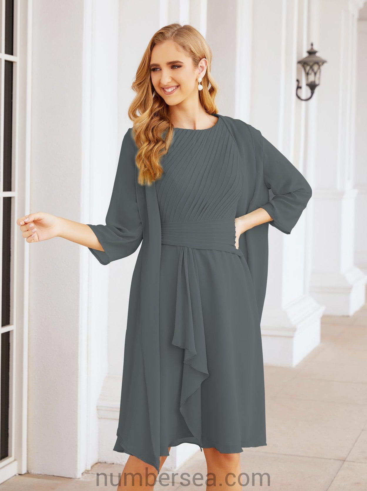 Numbersea Chiffon Mother Of The Bride Dresses Prom Dress For Wedding Guest Casual Pleated 28065 Crow