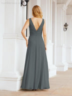 Numbersea Bridesmaid Dresses for Wedding Ruffles Long Formal Prom Gowns 28039-numbersea