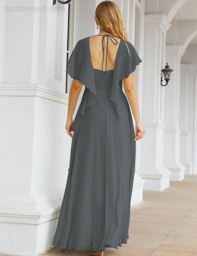 Numbersea Bridesmaid Dresses Backless Formal Prom Gowns for Evening Party Mother of The Bride Dress 28040-numbersea