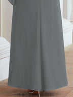 Numbersea Formal Party Gown Dress Long Chiffon Mother Of The Bride Dresses With Ruffle Cape 28026
