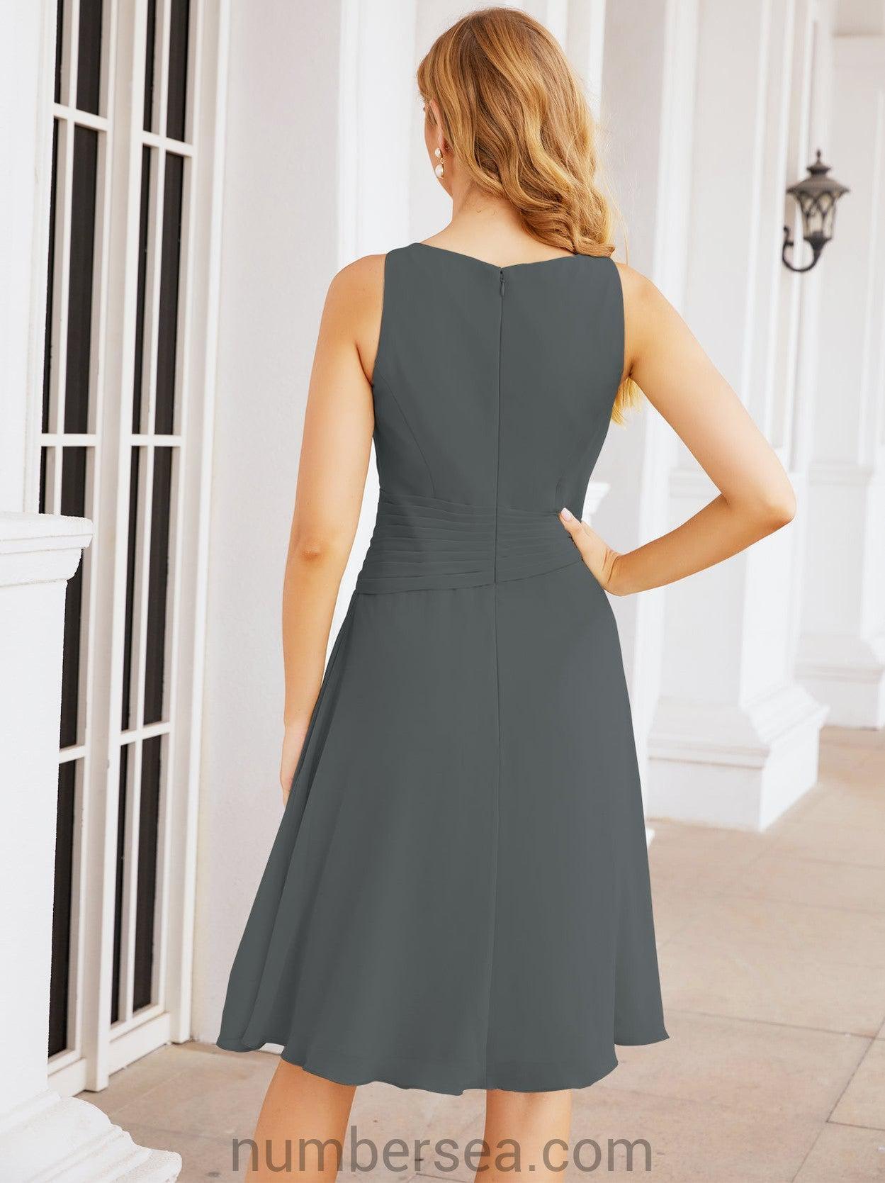 Numbersea Chiffon Mother Of The Bride Dresses Prom Dress For Wedding Guest Casual Pleated 28065