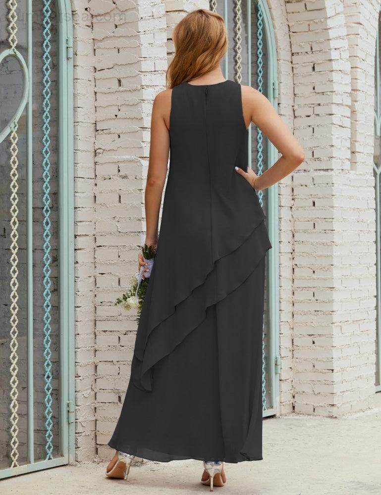 Chiffon Long Plus Size Mother Of Bride Dresses Formal Bridesmaid Prom Gown 28019