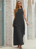 Chiffon Long Plus Size Mother Of Bride Dresses Formal Bridesmaid Prom Gown 28019