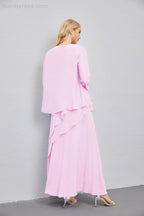 Mother of Bride Dresses with Open Front Lightweight Cardigan Formal Prom Gown 28081-numbersea
