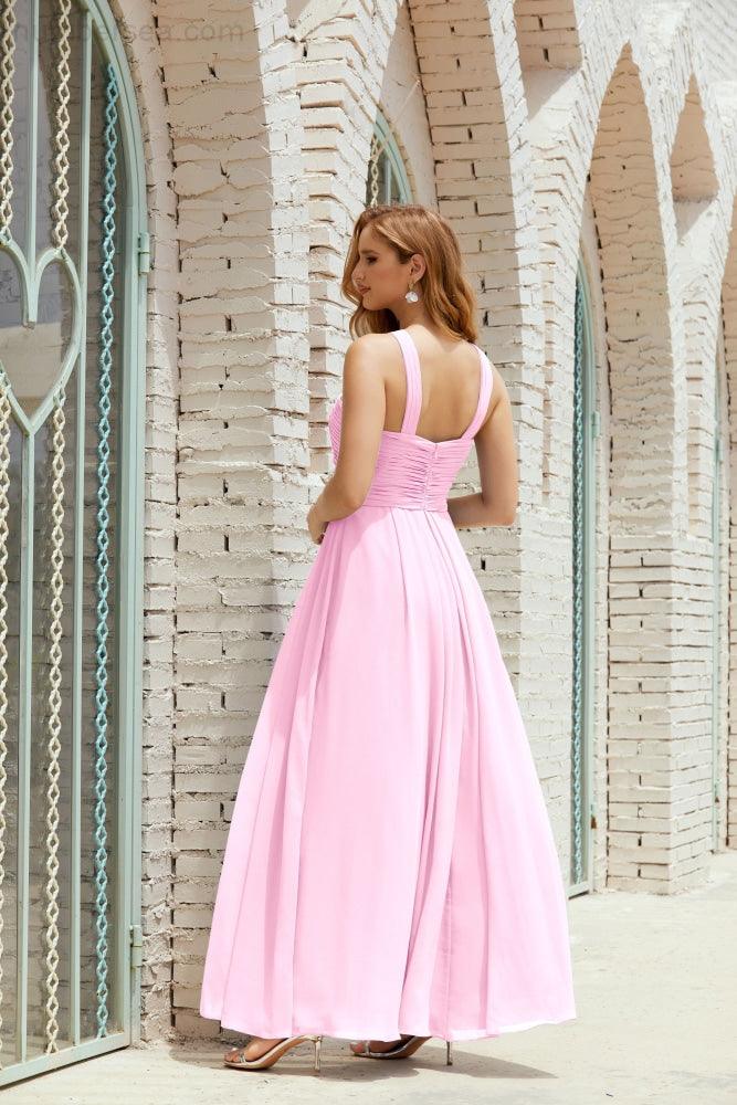 Halter Bridesmaid Dresses Formal Cocktail Prom Gown 28015-numbersea