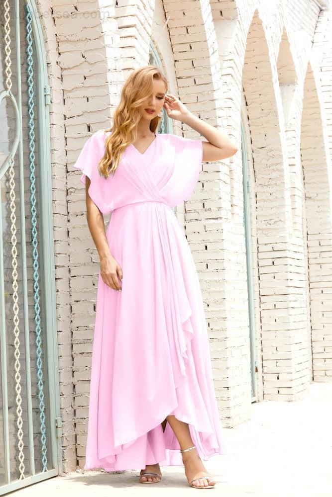 Numbersea Mother Of The Bride Dresses Plus Size V-Neck Floor Length Formal Prom Dress For Wedding