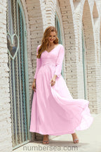 Numbersea Bridesmaid Dress Chiffon Formal Party Dress Evening Dress 28016-numbersea