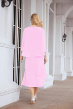 Two-Piece A-Line Mother Of The Bride Dress Formal Party Gown 28072