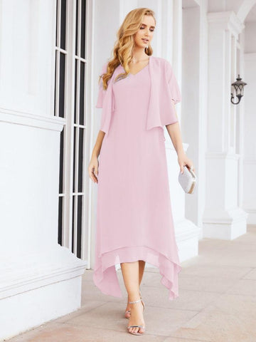 Numbersea Two-Piece A-line Mother of The Bride Dress Formal Party Gown Dress 28073 - numbersea