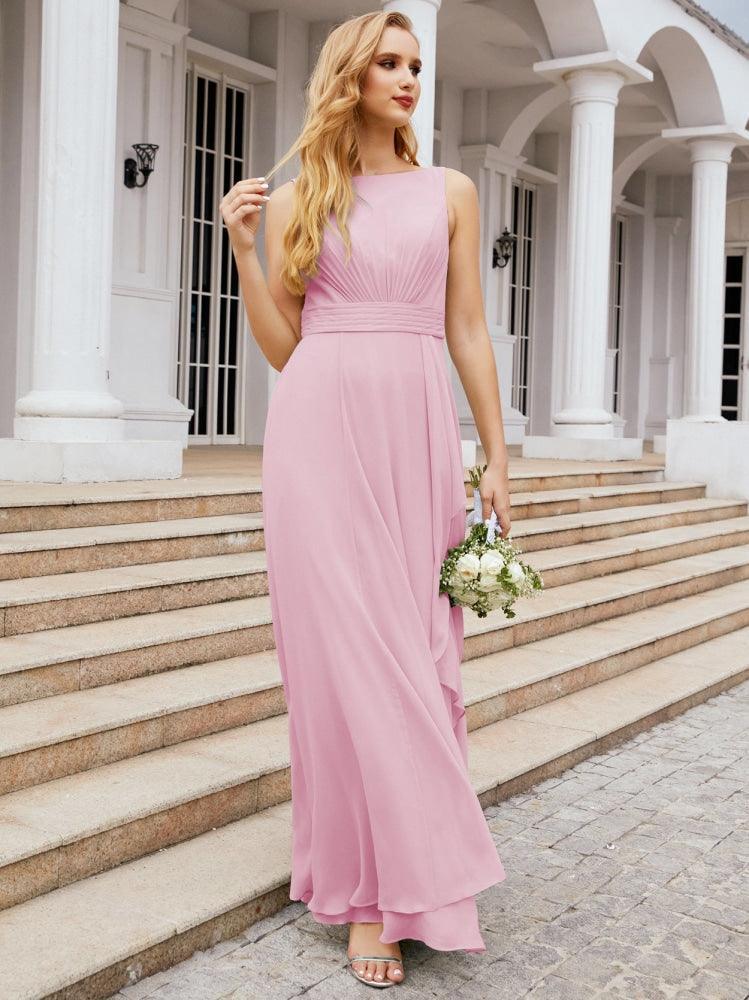 Numbersea Bridesmaid Dresses for Wedding Ruffles Long Formal Prom Gowns 28039-numbersea