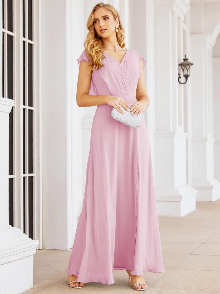 Numbersea Bridesmaid Dresses Cape Formal Prom Dress Open Back Gowns for Mother of The Bride 28058-numbersea