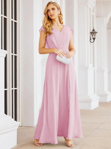 Numbersea Bridesmaid Dresses Cape Formal Prom Dress Open Back Gowns for Mother of The Bride 28058-numbersea