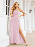 Numbersea One Shoulder Bridesmaid Dresses Long Formal Prom Gowns 28048-numbersea