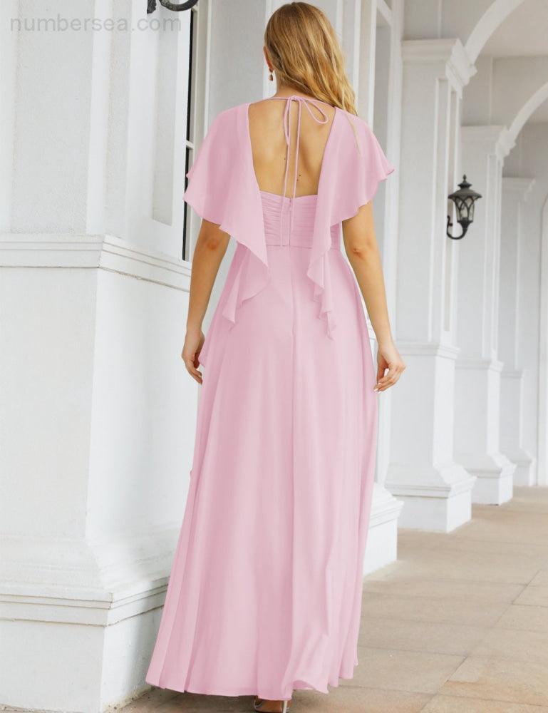 Numbersea Bridesmaid Dresses Backless Formal Prom Gowns for Evening Party Mother of The Bride Dress 28040-numbersea